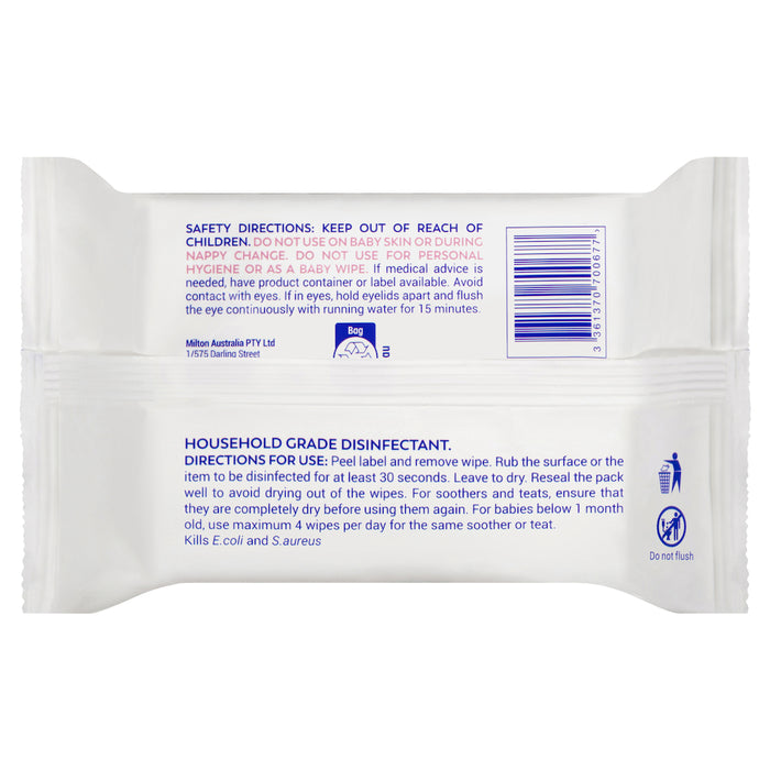 Milton Antibacterial Wipes 30 Pack