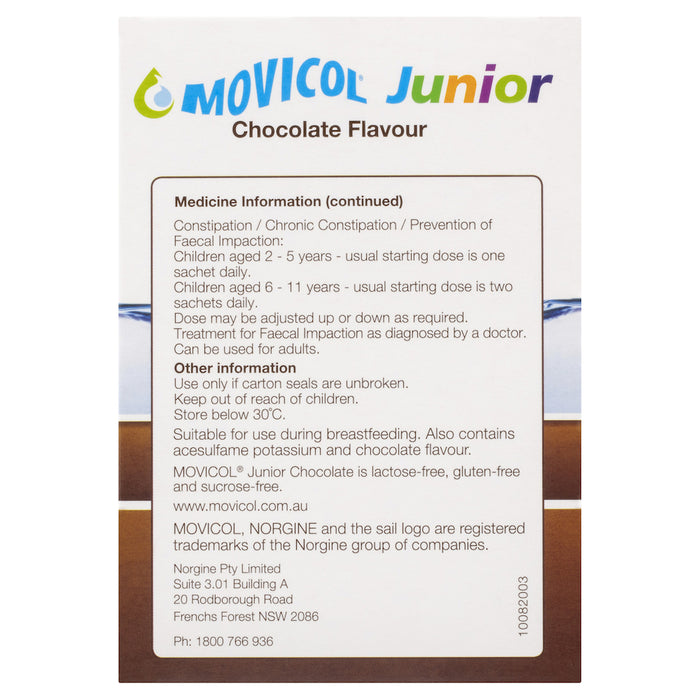 Movicol Sachets Junior Chocolate 30