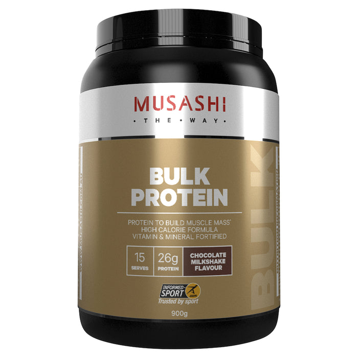 Musashi Bulk Protein Powder Chocolate Milkshake 900g