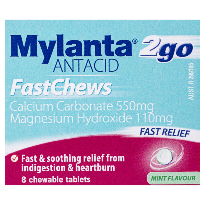 Mylanta Fast Chews 8 Tablets