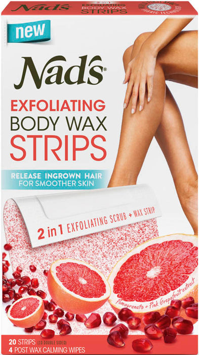 Nad's Ultra Smoothing Exfoliating Wax Strips 20