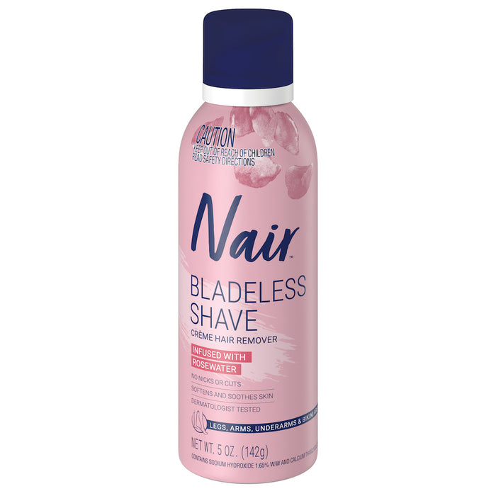 Nair Bladeless Shave Creme Hair Remover Rosewater 142g