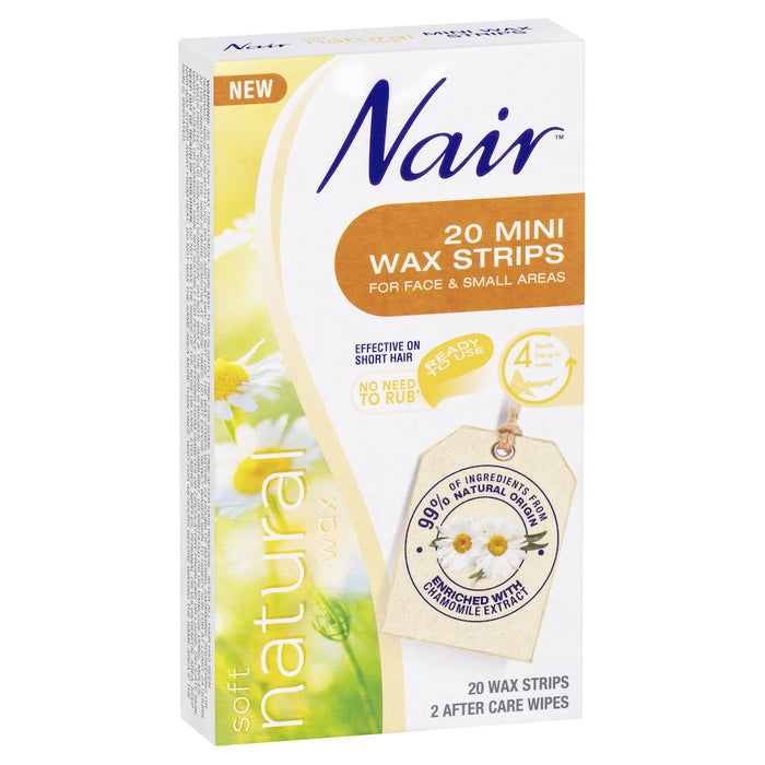 Nair Soft Natural Mini Wax Strips 20 Pack