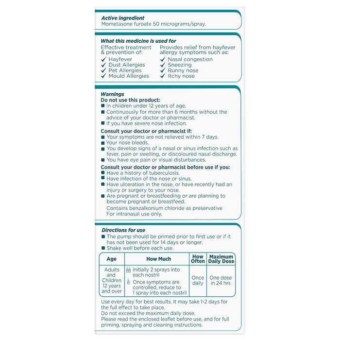 Nasonex Allergy  50mcg 140 Dose OTC