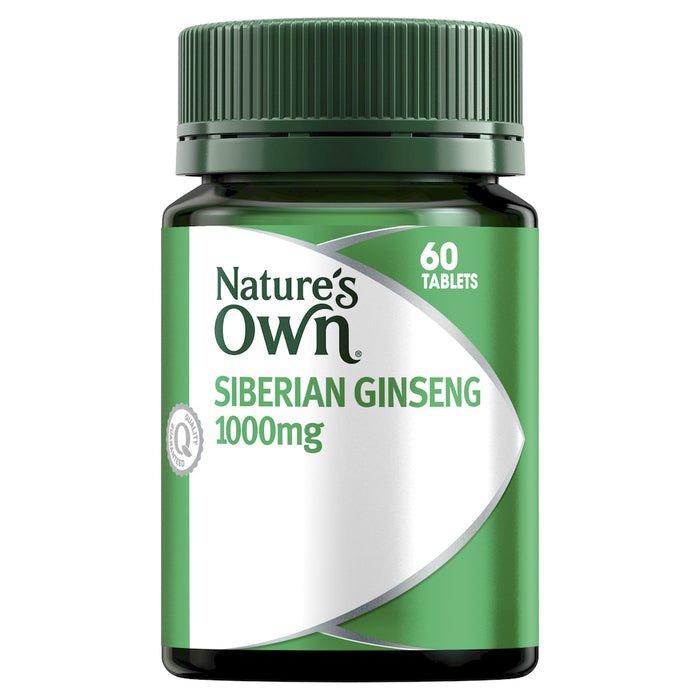 Nature's Own Ginseng Siberian 1000mg 60 Tablets