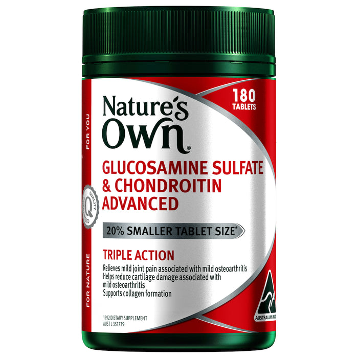 Nature's Own Glucosamine Sulphate with Chondroitin Advanced 180 Tablets