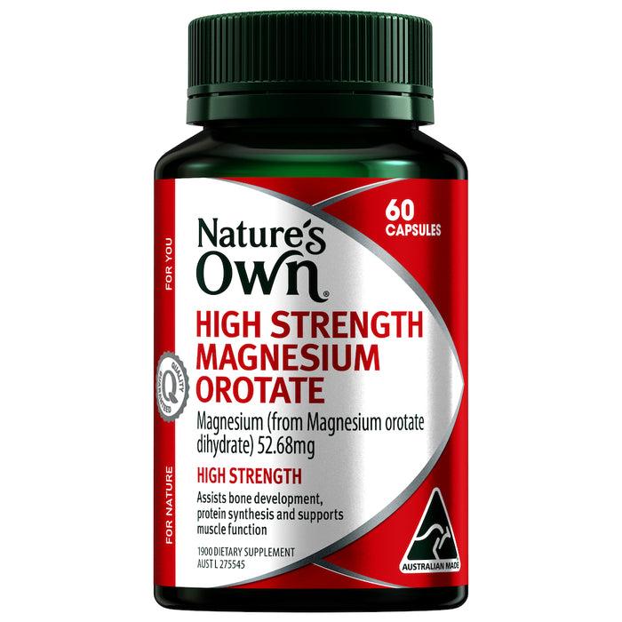 Nature's Own High Strength Magnesium Orotate 800mg 60 Capsules