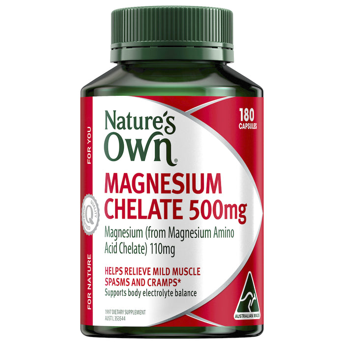 Nature's Own Magnesium Chelate 500mg 180 Capsules