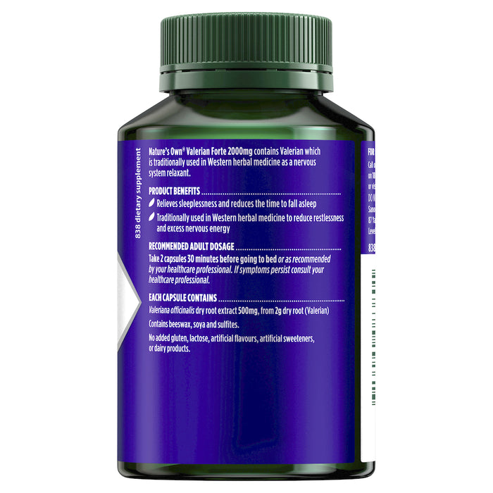 Nature's Own Valerian Forte 2000mg 60 Capsules