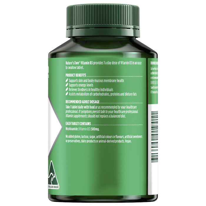 Nature's Own Vitamin B3 500mg 120 Tablets