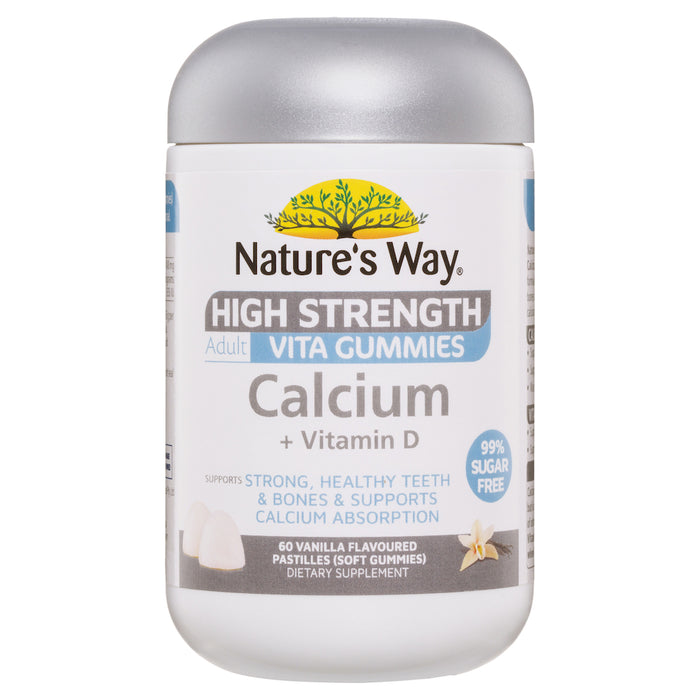 Nature's Way Calcium High Strength Sugar Free 60 Gummies