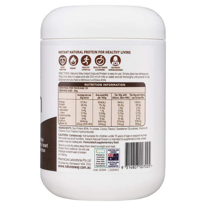 Nature's Way Instant Natural Protein Chocolate 375g