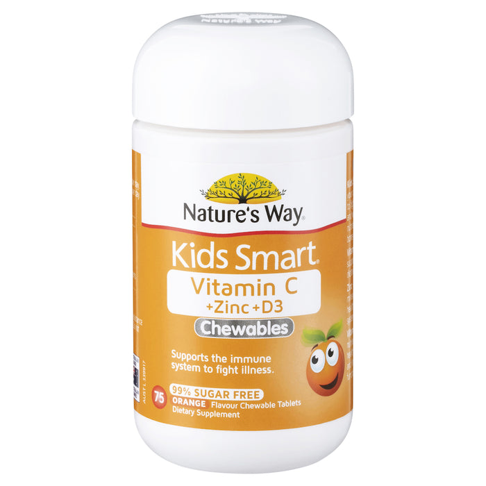 Nature's Way Kids Smart Vitamin C + Zinc + D3 75 Chewable