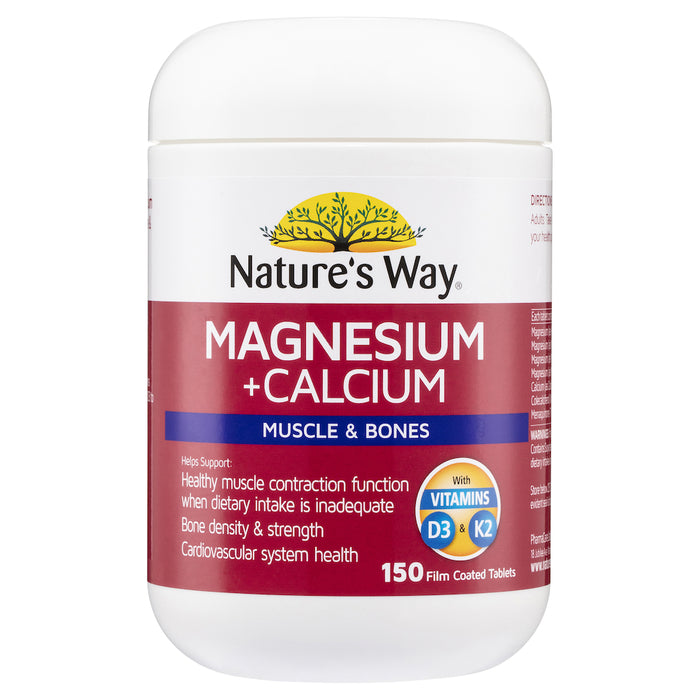 Nature's Way Magnesium + Calcium 150 Tablets