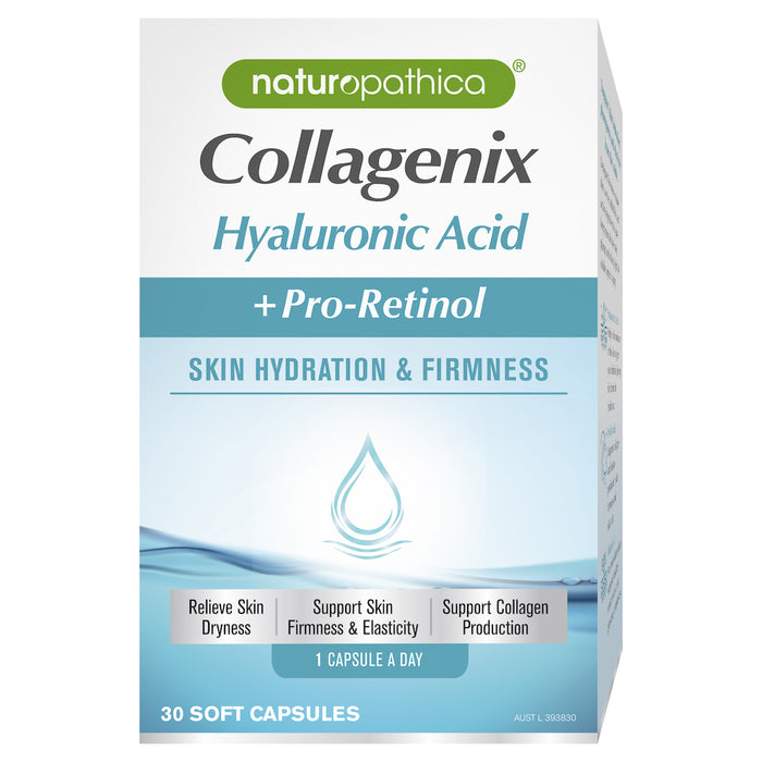 Naturopathica Collagenix Hyaluronic Acid + Pro-Retinol 30 Soft Capsules