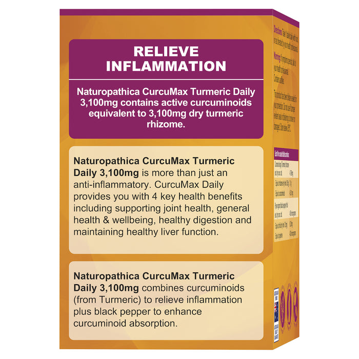 Naturopathica Curcumax Daily 3100mg 80 Tablets