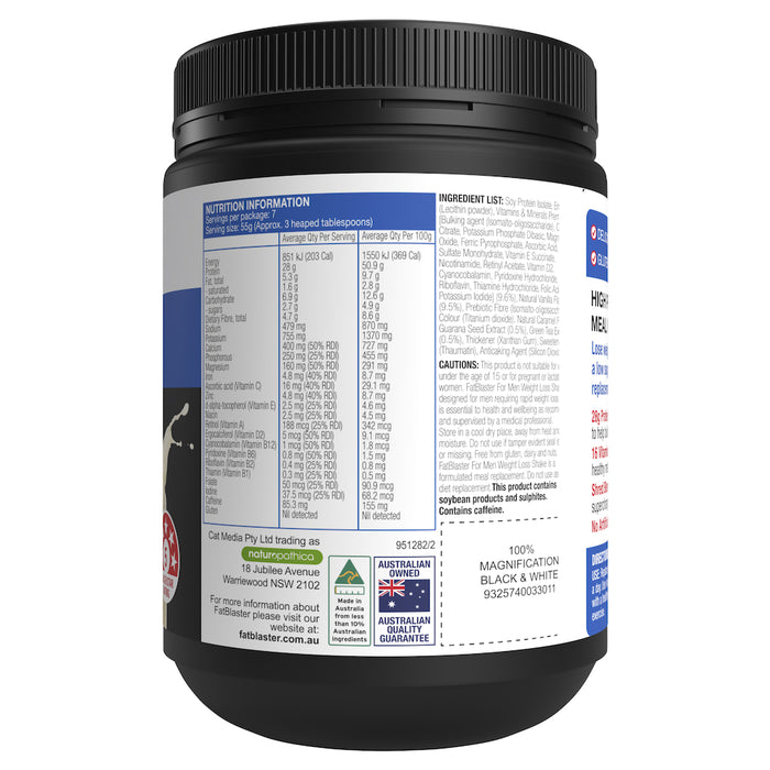 Naturopathica FatBlaster For Men Vanilla Shake 385g