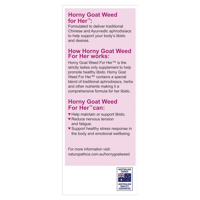 Naturopathica Horny Goat Weed For Her 50 Tablets