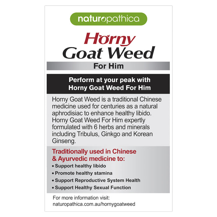 Naturopathica Horny Goat Weed For Him 50 Tablets