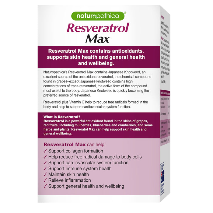 Naturopathica Resveratrol Max Anti-Ageing Tablets 30