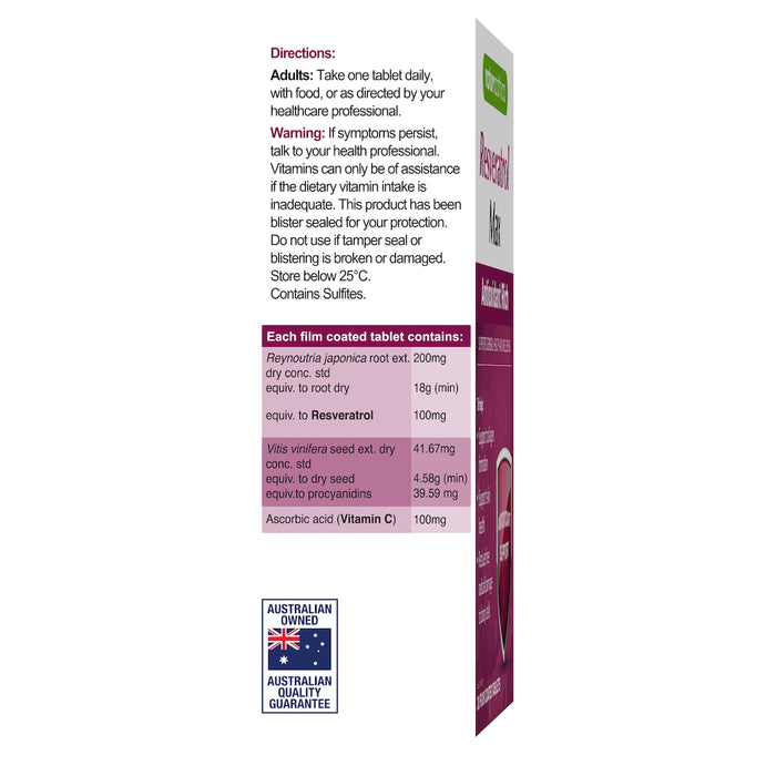 Naturopathica Resveratrol Max Anti-Ageing Tablets 30