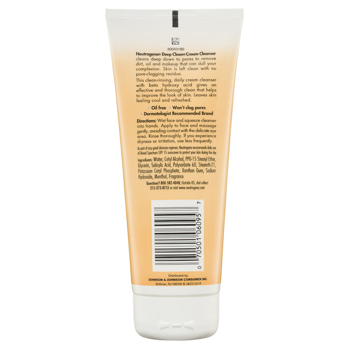 Neutrogena Deep Clean Cream Cleanser 200mL