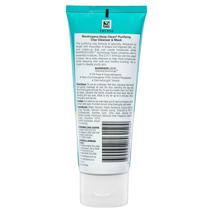 Neutrogena Deep Clean Purifying Clay Mask 100g