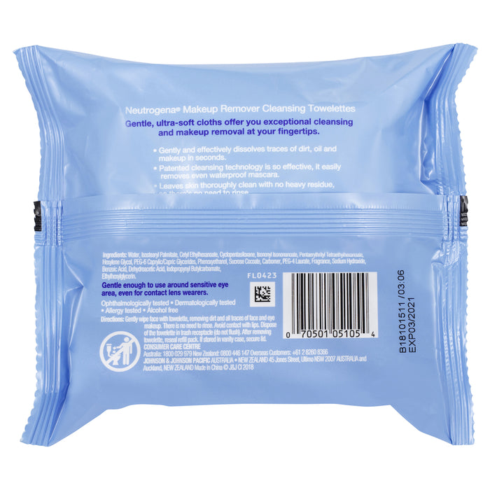 Neutrogena Make Up Remover Cleansing Towelettes 25