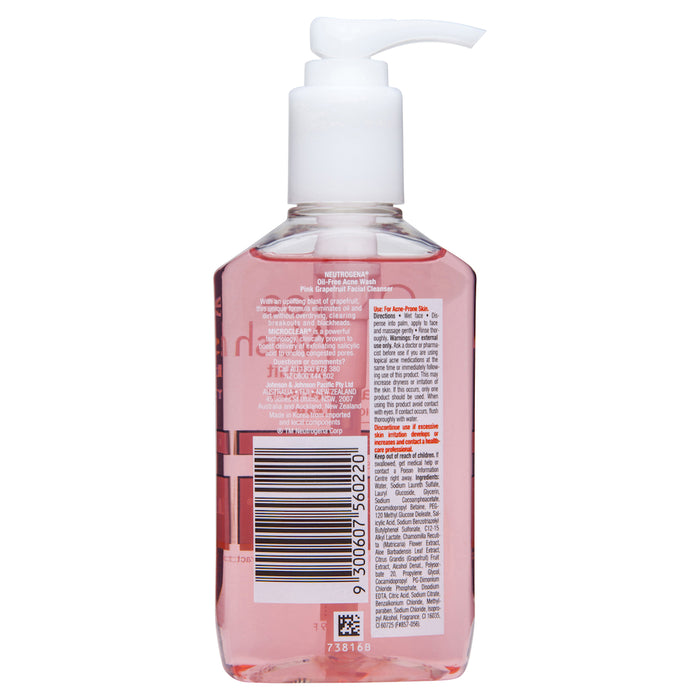 Neutrogena Oil Free Acne Wash Grapefruit 175ml