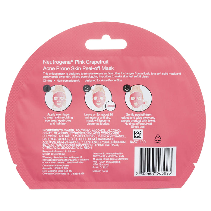 Neutrogena Pink Grapefruit Peel Off Mask 10g