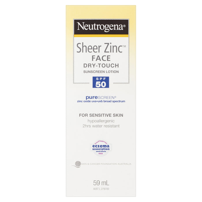 Neutrogena Sheer Zinc Face Lotion SPF50 59ml