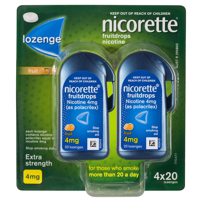 Nicorette Fruitdrops Lozenge 4mg 80