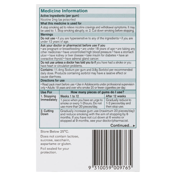 Nicorette Gum Classic 2mg 30