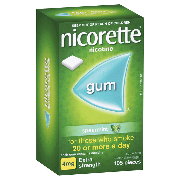 Nicorette Gum Spearmint 4mg 105