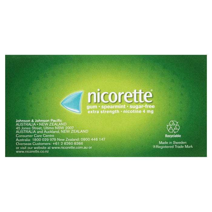 Nicorette Gum Spearmint 4mg 105