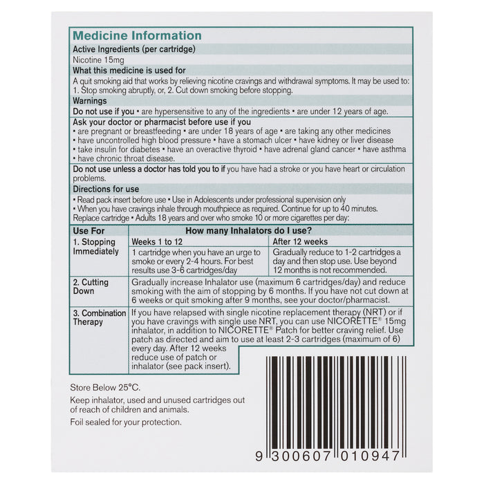 Nicorette Inhalator 15mg 20