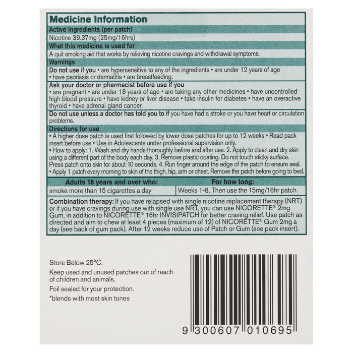 Nicorette InvisiPatch Step 1 25mg 14 Days