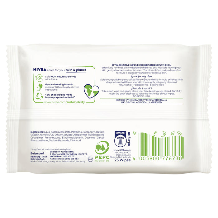 Nivea Biodegradable Cleansing Wipes 25 Pack