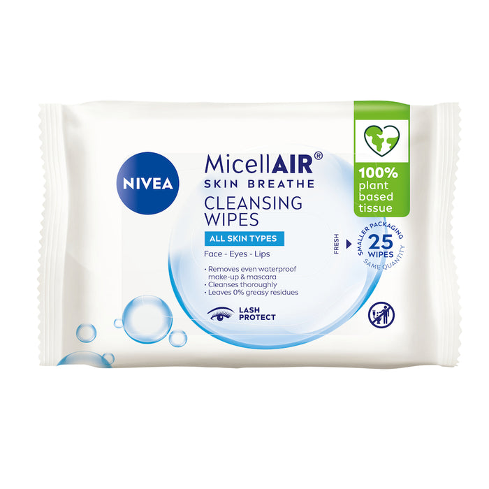 Nivea Daily Essential Biodegradable Micellair Wipes 25