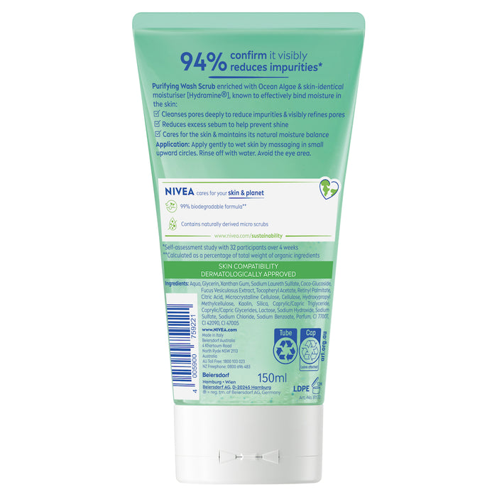 Nivea Daily Essentials Purifying Wash Scrub 150ml