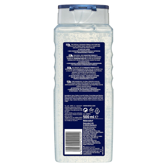 Nivea Men Pure Impact Shower Gel 500ml