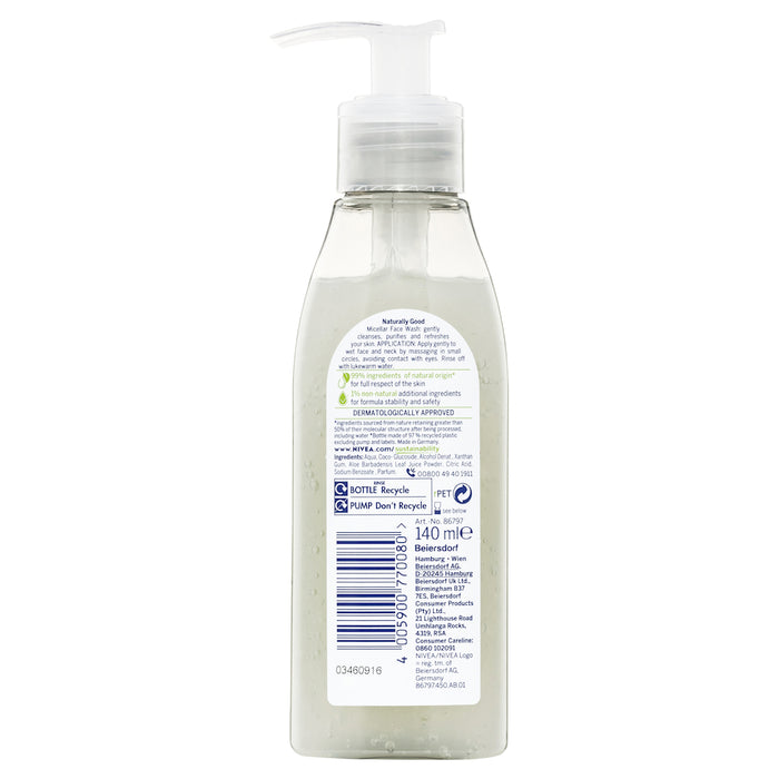 Nivea Naturally Good Micellar Gel Wash 140ml