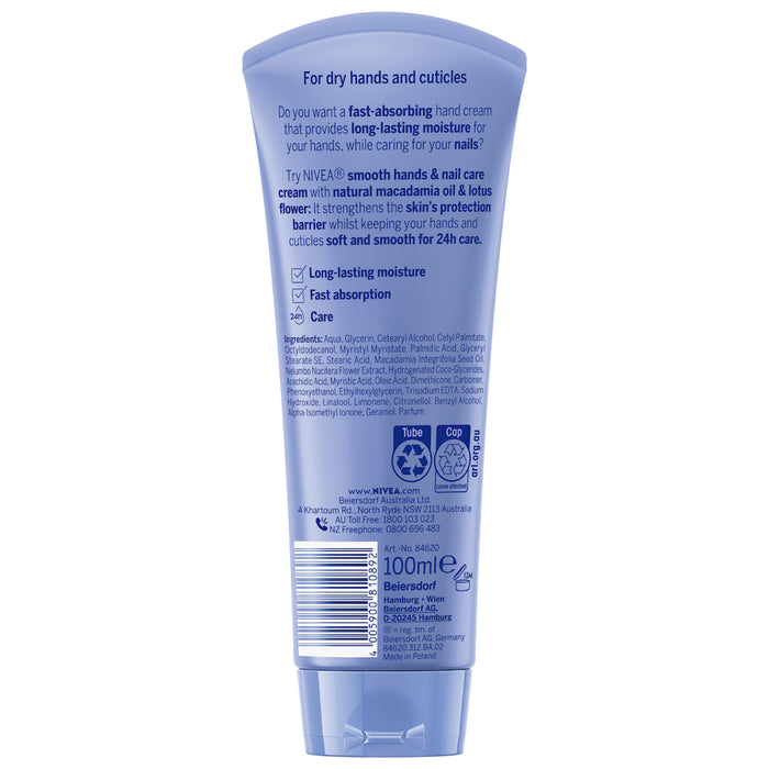 Nivea Smooth Hands and Nail Care Cream 100mL