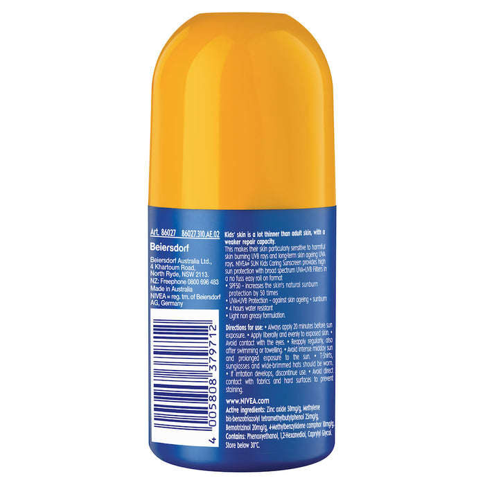 Nivea Sun Kids Caring Sun Lotion SPF 50+ Roll On 65ml