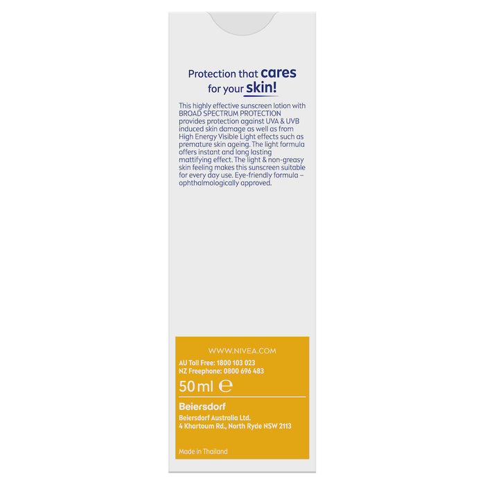 Nivea Sun SPF50+ Face Shine Control 50ml