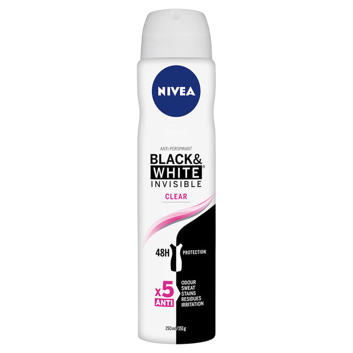 Nivea Women Deodorant Black & White Clear Aerosol 250ml