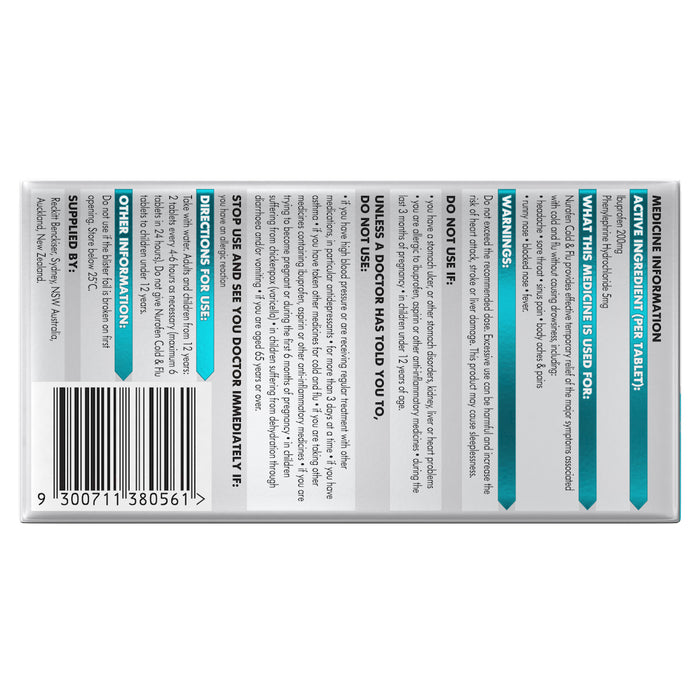 Nurofen Cold & Flu PE Tablets 24