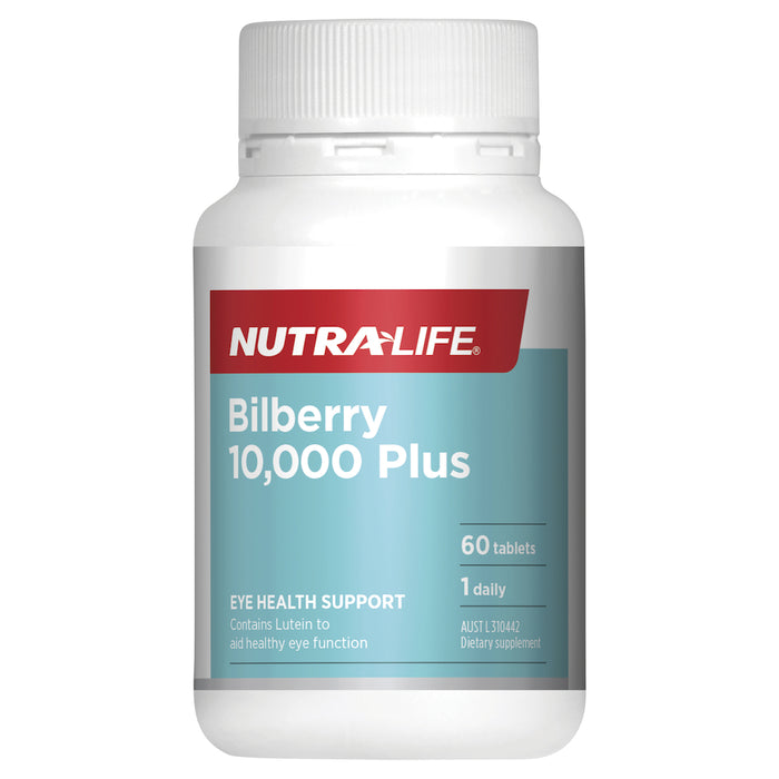 Nutra-Life Bilberry 10,000 Plus Lutein Complex Tablets 60