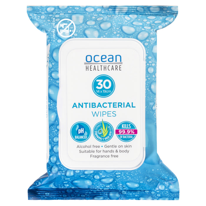 Ocean Antibacterial Wipes 30 Pack