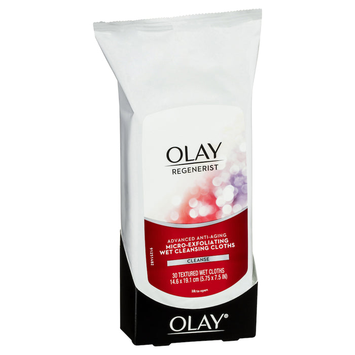 OLAY Regenerist Micro Exfoliating Wet Cleansing Wipes 30 Pack